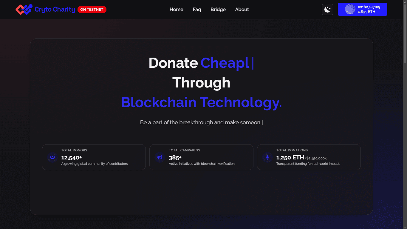 Crypto Charity Hub V.2